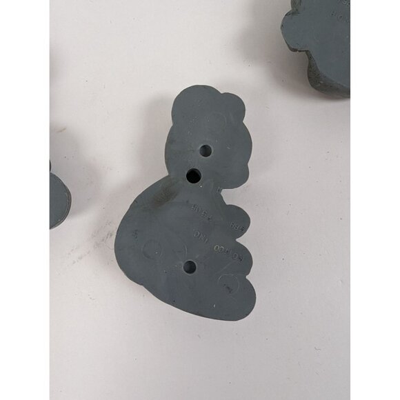 Homco 2 1/2" Teddy Bear Wall Plaques 3 Piece Blue & Gold Antiqued Finish #7505 - Picture 6 of 8